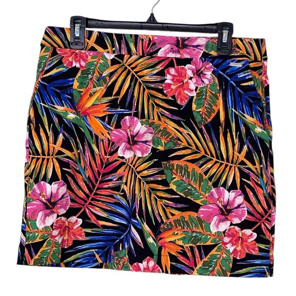 Rafaella tropical floral & leaf pattern skirt. Size large GUC - Picture 1 of 9